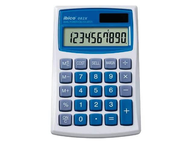 Ibico OFC-CALC11 Zakrekenmachine - Solar - Blauw/Wit