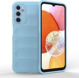 Techsuit Hoesje geschikt voor Samsung Galaxy A14 4G/5G - Magic Shield Silicone Back Cover - Blauw