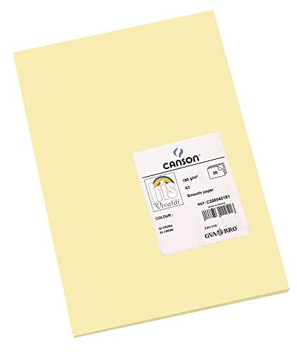 Canson Iris Vivaldi A3 185 g/m² glad kleurpapier - crème (50 vellen)