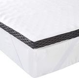 Amazon Basics Topper, comfortabel, traagschuim, met bandjes, 4 x 90 x 190 cm