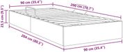 vidaXL Ottoman Bedframe met opslag Crème 90 x 200 cm Stof