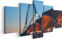 Artaza Canvas Schilderij Vijfluik Oversteek Brug in Nijmegen - 100x50 - Foto Op Canvas - Canvas Print