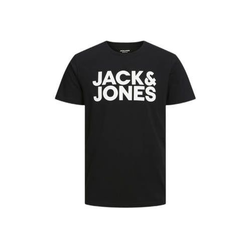 JACK & JONES ESSENTIALS slim fit T-shirt Jjecorp met logo