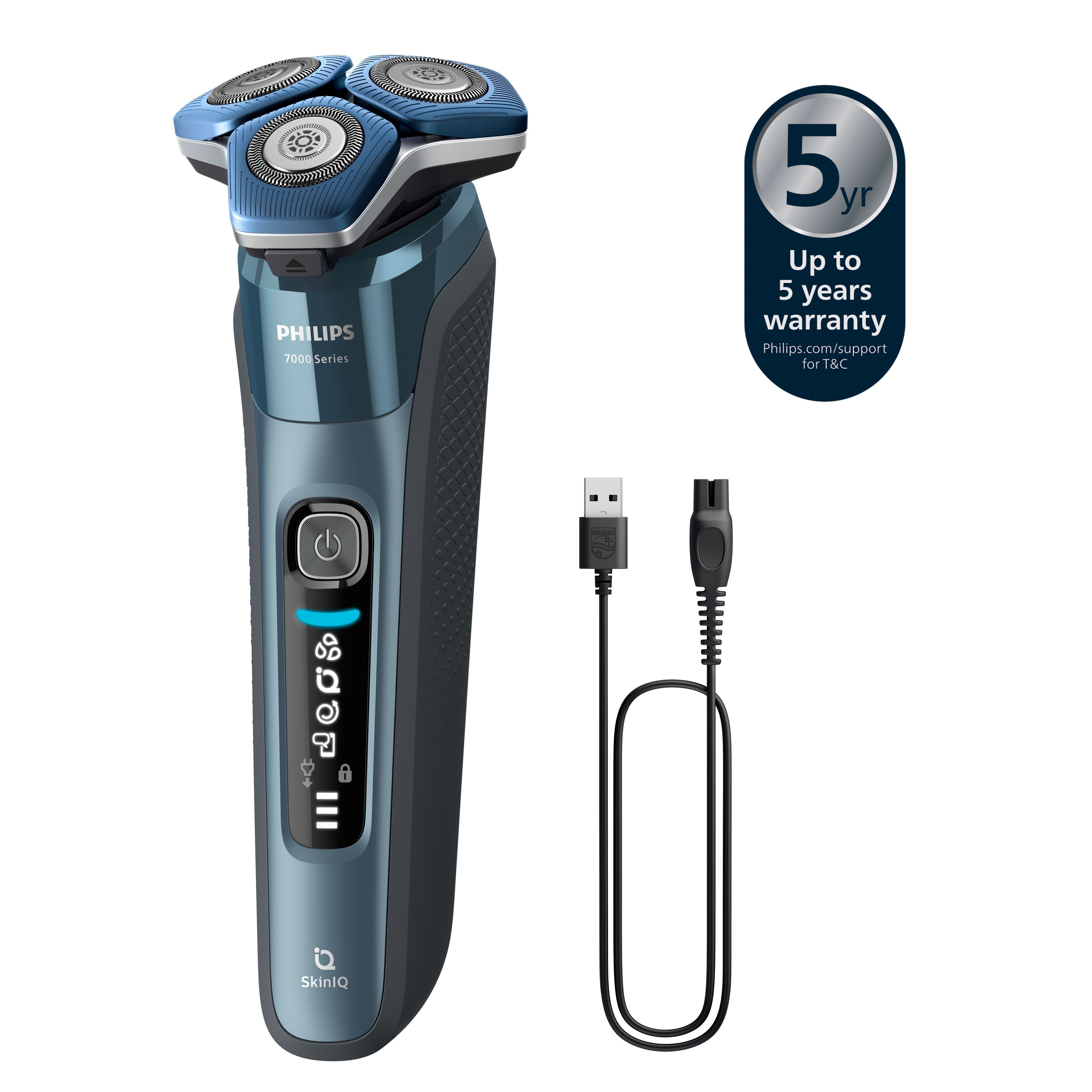 Philips SHAVER Series 7000 S7882/55 - Elektrisch scheerapparaat - Roterend - Nat en Droog - Blauw