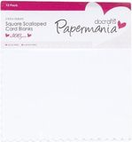 Papermania Square Cards/Envelopes Scalloped (12pk, 300gsm) - White