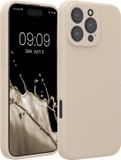 kwmobile telefoonhoesje geschikt voor Apple iPhone 16 Pro Max - TPU backcover met siliconen coating - Smartphone case in crème