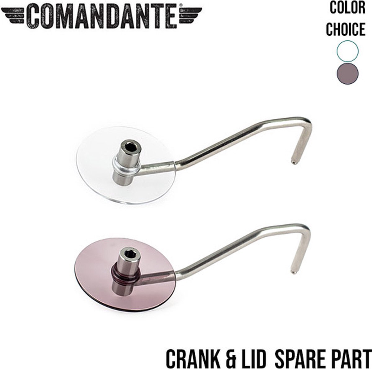 Comandante Crank & Lid - clear