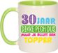 Bellatio Decorations Mok 30 jaar - groen - dikke pech dus - 300 ml - keramiek