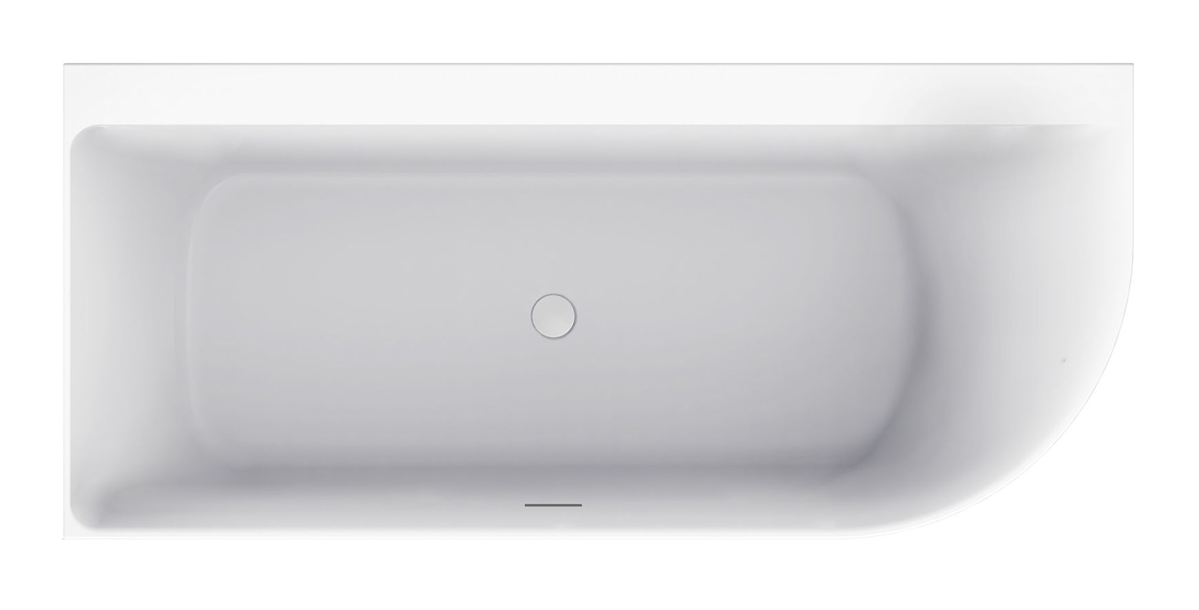 Wiesbaden Zenn Corner Bath Left 180 x 80 cm Acrylic Gloss White with Waste Gloss White