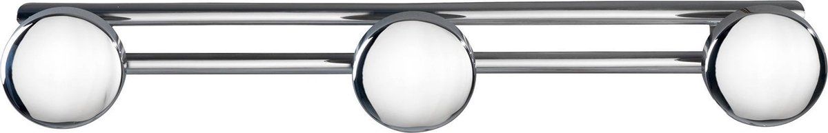 WENKO reling met 3 haken Basic 42,5 x 6,5 cm RVS chroom/zilver