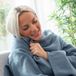 Enkele InnovaGoods Fleece Deken met Centrale Zak - Blauw - 170x130 cm