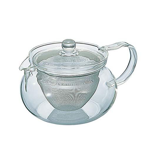 Hario CD Kyusu-Maru-450ml Waterkoker voor Thee Chacha Kyusu-Maru met een Capaciteit van 450ml, Glas, Transparant