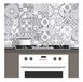 60 Ambiance 60 tegelstickers | zelfklevende tegels – mozaïektegels wandtattoo badkamer en keuken | tegellijm – design vintage grijstinten – 10 x 10 cm – 60-delig
