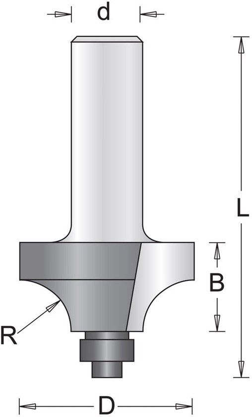 Hikoki Accessoires KOKI Benelux B.V. 6 Mm Afrondfrees Met Onderlager 28.6X49X7.9