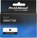 PrintAbout Tape S0847730 Wit op zwart geschikt voor Dymo