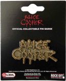 Rock Off Alice Cooper Dripping Logo Pin - Goudkleurig
