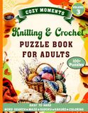 Knitting & Crochet Puzzle Book for Adults