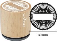 Woodies Houten stempel, 30 mm, 35 mm, Bruin, 1 stuk