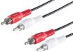 1aTTack.de 1 x RCA-kabel 0,75 m - 2 x cinch-stekker naar 2 x cinch-stekker - stereo audio aansluitkabel - gegoten stekkers - vernikkeld contacten voor hifi-tv-versterker