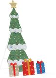 vidaXL - Verlichte Kerstboom met 3 Geschenkdozen - 2D - Warm Wit - Meerkleurig
