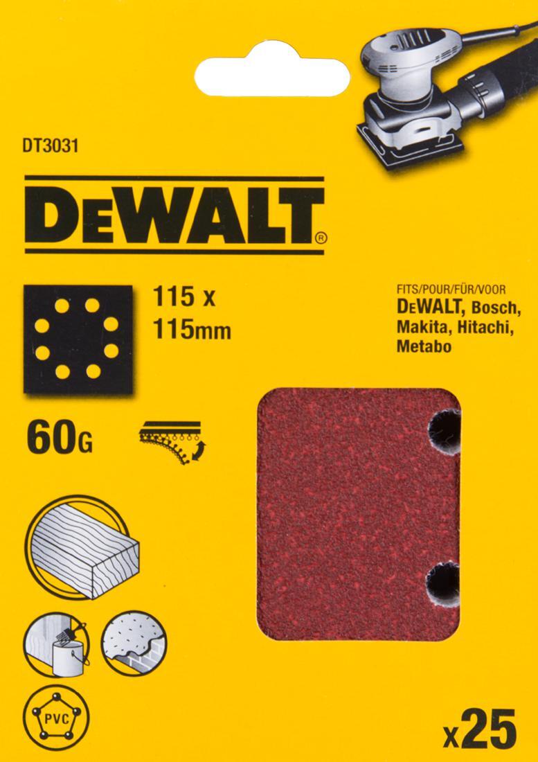 DeWALT DT3031 P60 Schuurpapier 1/4 Velcro VE=25
