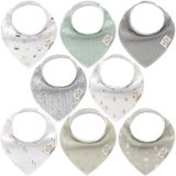 KeaBabies Biologische bandana slabbetje voor baby's - elegant uniseks bandana slabbetje van KeaBabies - super absorberend bandana slabbetje