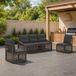 Maison Exclusive - Salon de jardin, 5 pièces, gris, en résine tressée