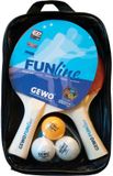 Gewo Tafeltennisset Double Fun - 2 Bats + 3 Ballen