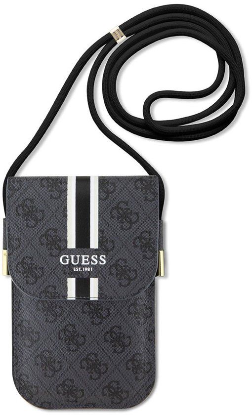 Guess 4G Printed Stripe Tas (Scherm tot 7 Inch) - Zwart