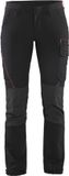 Blåkläder Dames Service werkbroek 4-weg stretch 7122-1645 - Zwart/Rood - C40