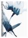 Clairefontaine 115929C - Spiraalschrift met Bloemenillustratie Geschilderd in Blauwe Inkt - A4 21x29,7 cm - 148 Gelinieerde Pag. met Marge Wit Papier 90g - Inkebana Collectie - 2 designs willekeurig