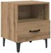 vidaXL Nachtkastje Artisan Eiken 40 x 35 x 47,5 cm Bewerkt hout
