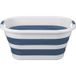 W5 Lavabo, pliable (Blanc/bleu)
