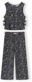 Minoti Kleding Set Meisjes Bloemenprint - Zwart