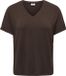 JDY Dames V-hals T-shirt Korte Mouw Viscose Jersey Regular Fit Effen Coffee Bean M