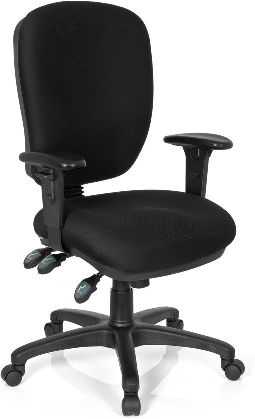 HJH OFFICE Zenit High BG - Bureaustoel - Extra hoog - Zwart De klassieker met een uitstekende zit en veel instelbare functies