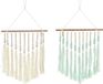 Merkloos DKD Home Decor Wanddecoratie Hout Katoen Boho (35 x 2 x 62 cm) (2 Stuks)