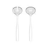 Guzzini Saladebestek, tweekleurig, 29730142, transparant, wit, parelmoer, biologische kunststof, 28 cm