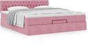 Prolenta Maison Exclusive - Ottomaans bedframe met matras, roze, 180x200 cm, fluweel