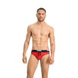 Puma Zwemslip Logo Band Heren Zwembroek Rood Maat L