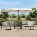 Maison Exclusive - Parasol double avec éclairage LED, blanc sable, 449x265 cm