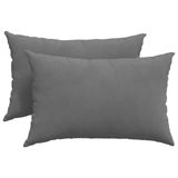 vidaXL Zitkussens - 2 stuks - Stof - Donkergrijs - 60 x 40 cm