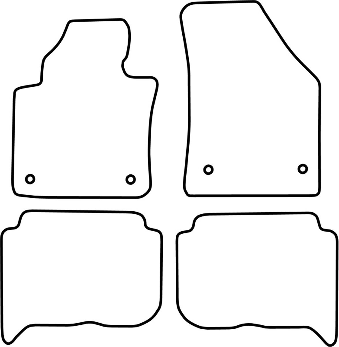 AutoStyle Automatten Volkswagen Touran 2007-2015 (5-Personen