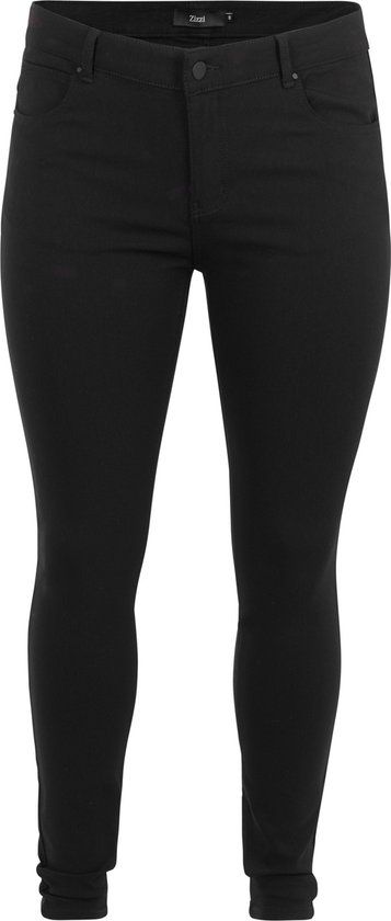 ZIZZI PANTS LONG Dames Broek - Maat 46 - Zwart - Viscose - Casual