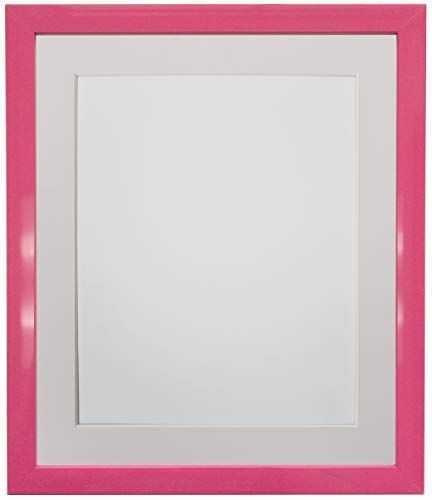 FRAMES BY POST FRAMES DOOR POST 0.75 Inch Roze Foto Frame met Ivoor Mount 7 x 5 Beeldgrootte 5 x 3.5 Inch Kunststof Glas