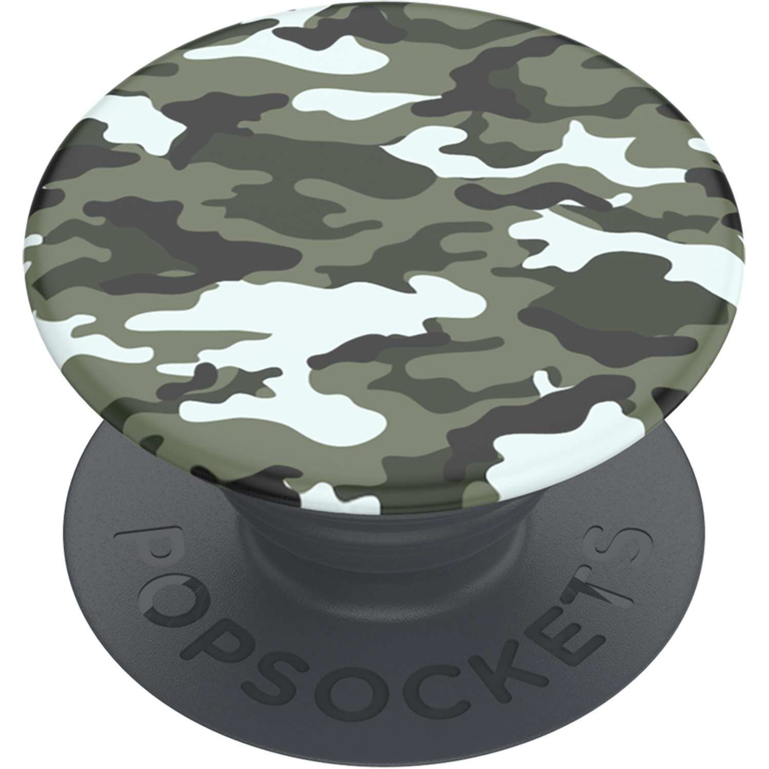 PopSockets PopSockets: PopGrip Basic - Uittrekbare Greep en Standaard voor Smartphones en Tablet [Top Niet Verwisselbare] - Dark Green Camo