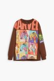Desigual Junior Sweatshirt Hulk Marvel 7 jaar Bruin