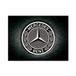 Nostalgic-Art Mercedes-Benz koelkastmagneet retro 6 x 8 cm zwart logo cadeau-idee voor Mercedes-Benz fans accessoires metaal vintage design