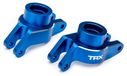 Traxxas STUB AXLE Carrier Blauw Aluin