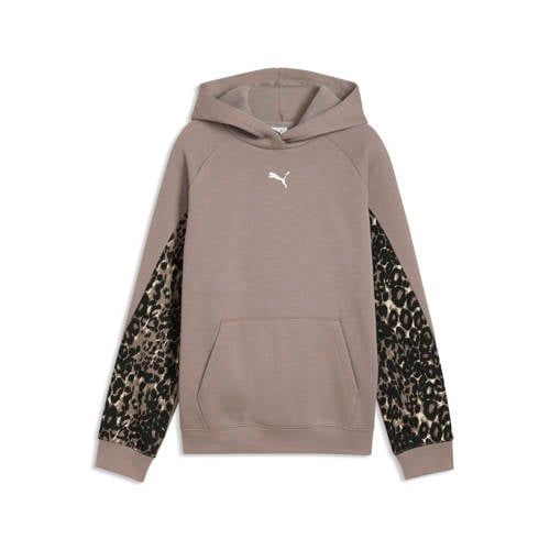 Puma sweater met dierenprint - bruin